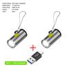 Type-C LED Multifunctional Strong Light Pocket Keychain Flashlight Outdoor Hiking Camping Mini Flashlight Small Torch light