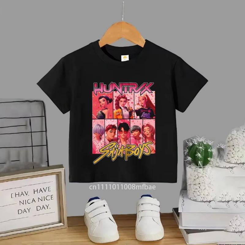 Kpop Demon Hunters Children s T Shirt Women Short Sleeve Saja Boys Kids Tee Kpop Demon Hunters Tshirt Boys Girls Family Clothing 110