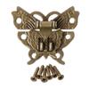 Butterfly Latch Hasp Screws, Small Wooden Jewelry Boxes Suitcase Cabinet Lock Latches, Bronze, Antique Look