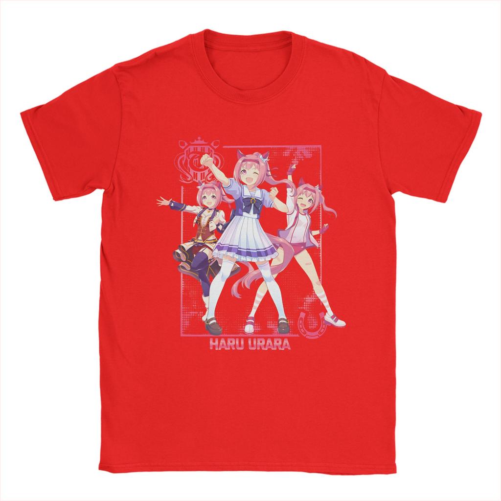 Haru Urara Uma Musume TShirt Beach Pure Cotton TShirts For Unisexs Hippie Print Tshirt Short Sleeve Funny Tops