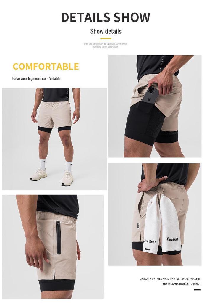 Men's Quick-Dry Elastic Sports Shorts for Summer Running