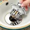New 2 In 1 Kitchen Universal Sink Stopper Strainer Brass Electroplating Shower Drain Hair Catcher Stopper for Shower Sink