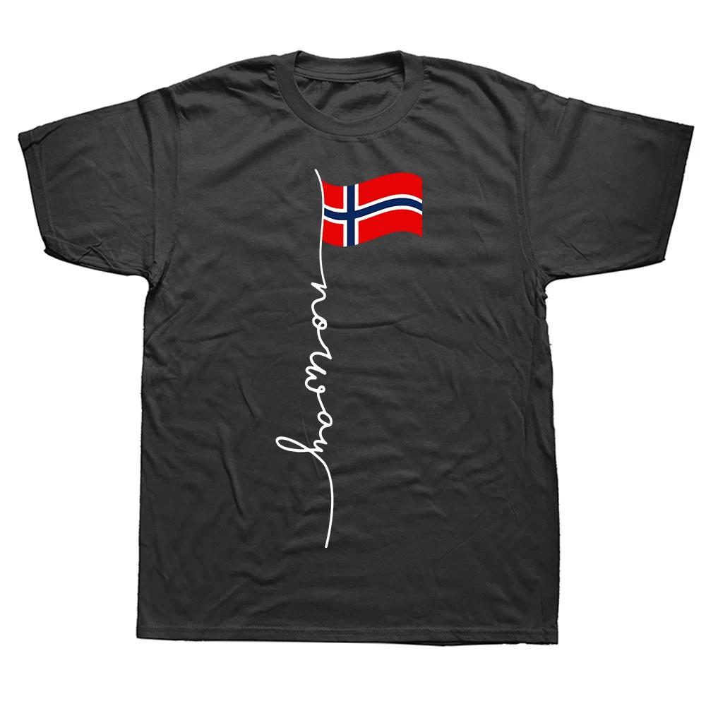 Lustige Norwegen Signatur Flaggenmast Norwegische T-Shirts Grafik Baumwolle Streetwear Kurzarm Geburtstagsgeschenke Sommerstil T-Shirt