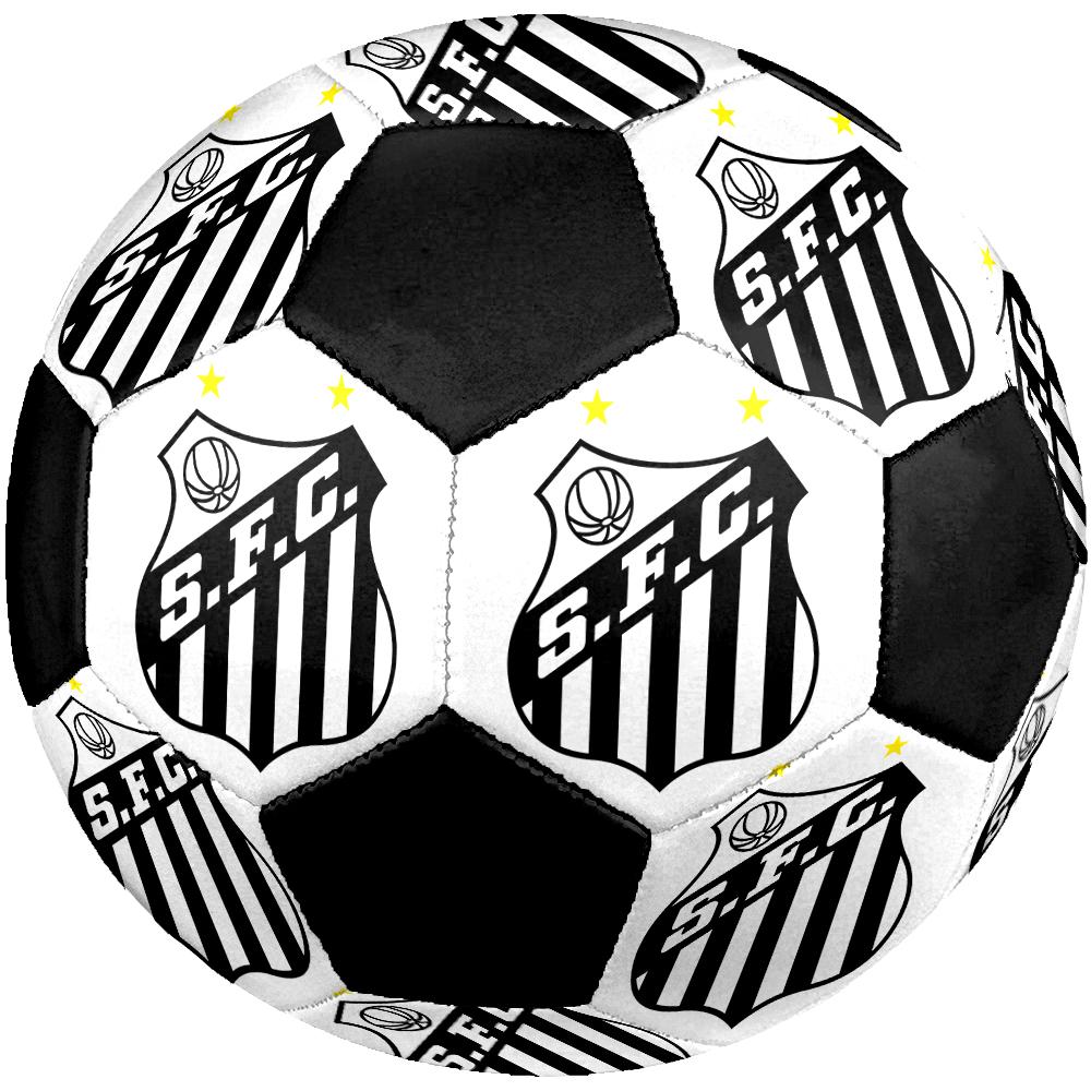 Santos FC Soccer Ball, Colorful, Suitable for All Ages, Machine-stitched, PVC Material, Competition Grade, Durable and High Bounce
