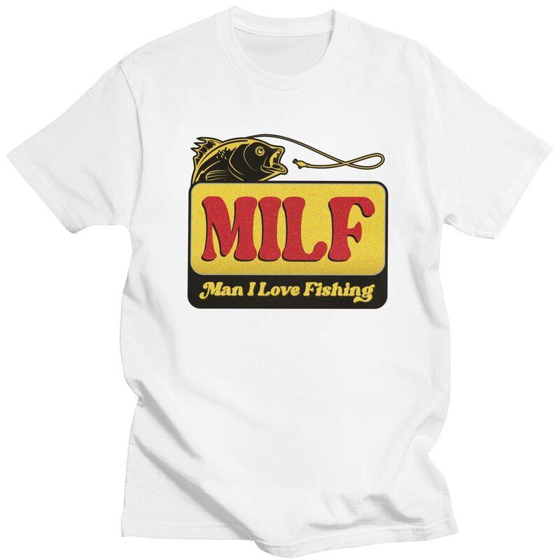 

Custom Milf Man I Love Fishing T Shirts for Men Pure Cotton Tees Tshirt T-shirt Clothes - Men s Summer Cotton Graphic Tee S разноцветный