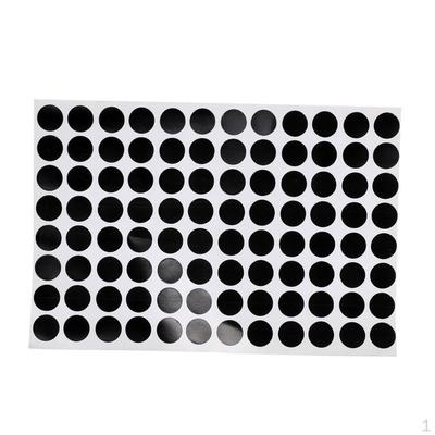 Set of 96 1.2CM Black Snooker Billiards Marking Stickers - Self