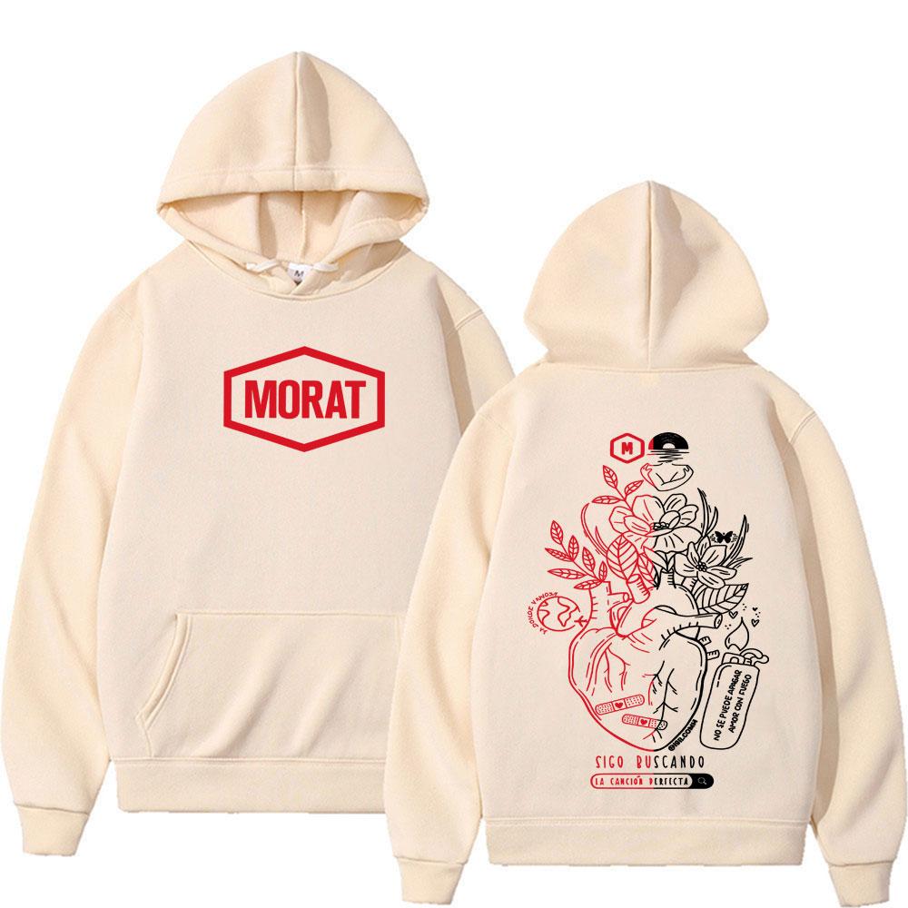 Rock Band Morat Album Graphic Printed Hoodies Unisex Hip Hop Vintage Trending Pullover Long Sleeve Comfort Hooded Sweatshirts