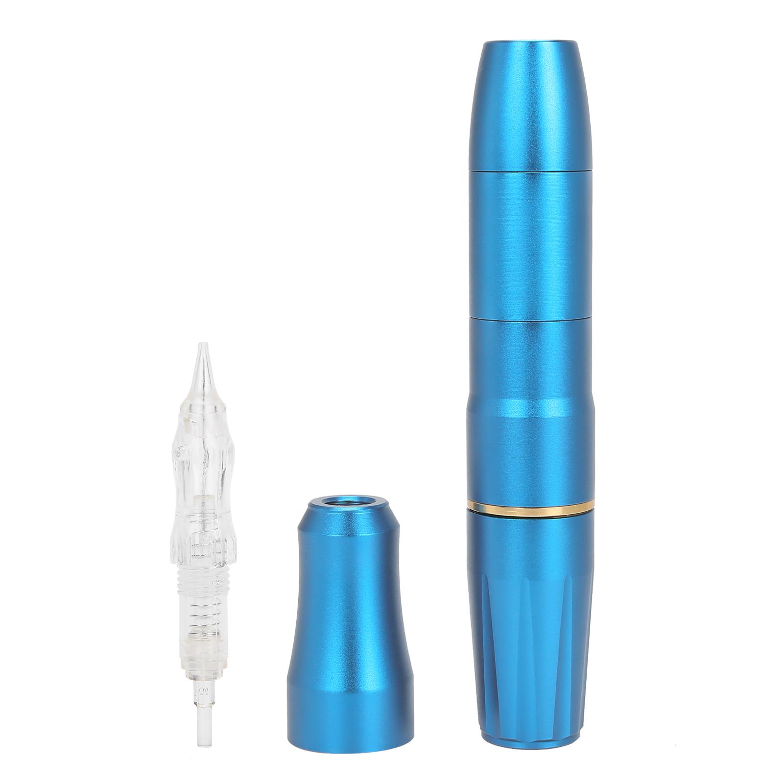 

Татуировка Микроблейдинг Ручка Съемный Наконечник Ручки Линейка Шейдер Ручка Татуировки Машинка УстройствоРозовый синий