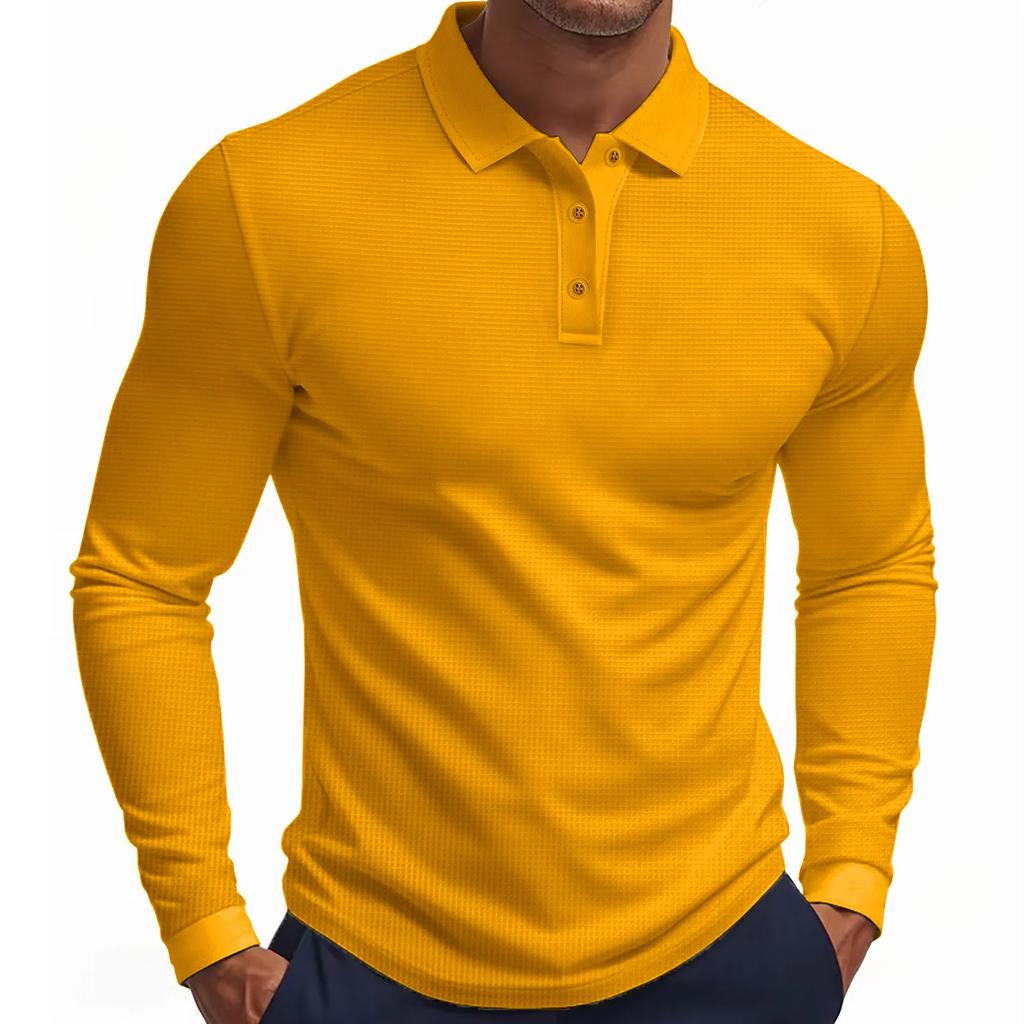 Spring Autumn Lightweight Breathable Men's Polo Shirts Casual Long Sleeve Quick Dry Comfortable Fit Polos