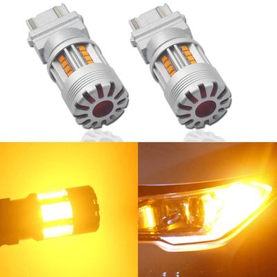 Eseastar T25 3157 P27/7W LED žiarovka smerovky, oranžová, chladiaci ventilátor, vstavaný CANBUS eliminátor,