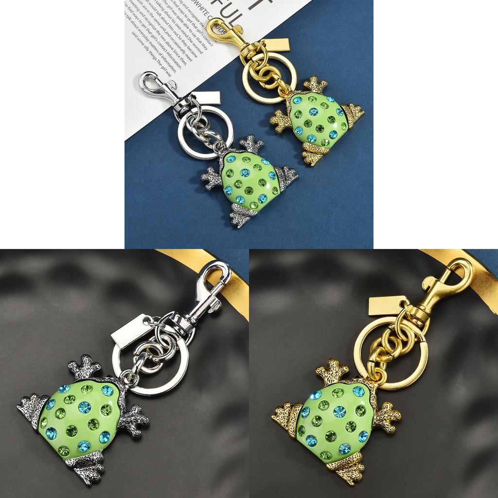 Summer Frog Bag Decor Alloy Gold Silver Keyring Fashion Accessory For Women