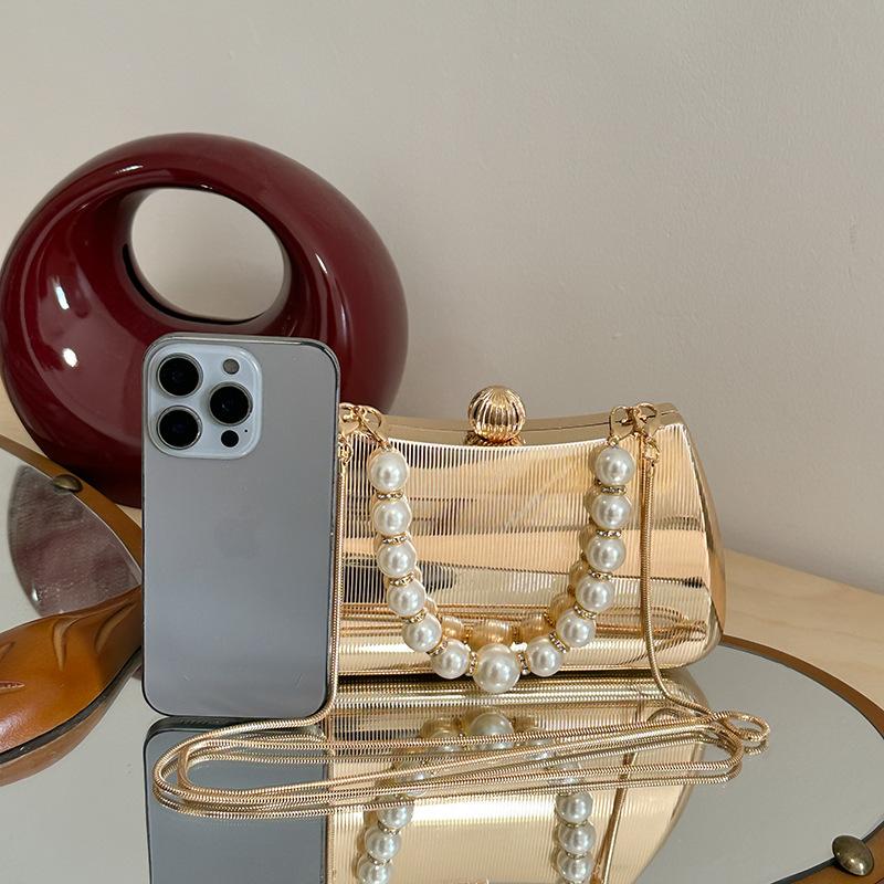 Women Gold Metallic Crossbody Shoulder Messenger Tote Bags Luxury Brand Famous Designer Popular Classic Handbag And Purse