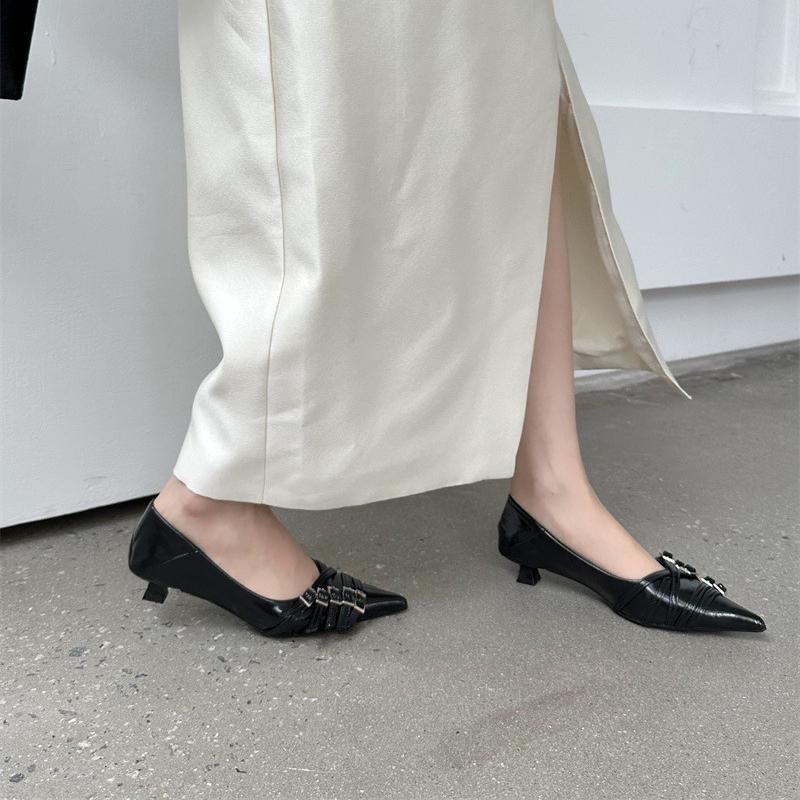 Fashion Fashion High Heels for Women New High Quality Square Toe Zipper Low Heel Leather Shoes Casual Trend Hot Selling Women's Shoes