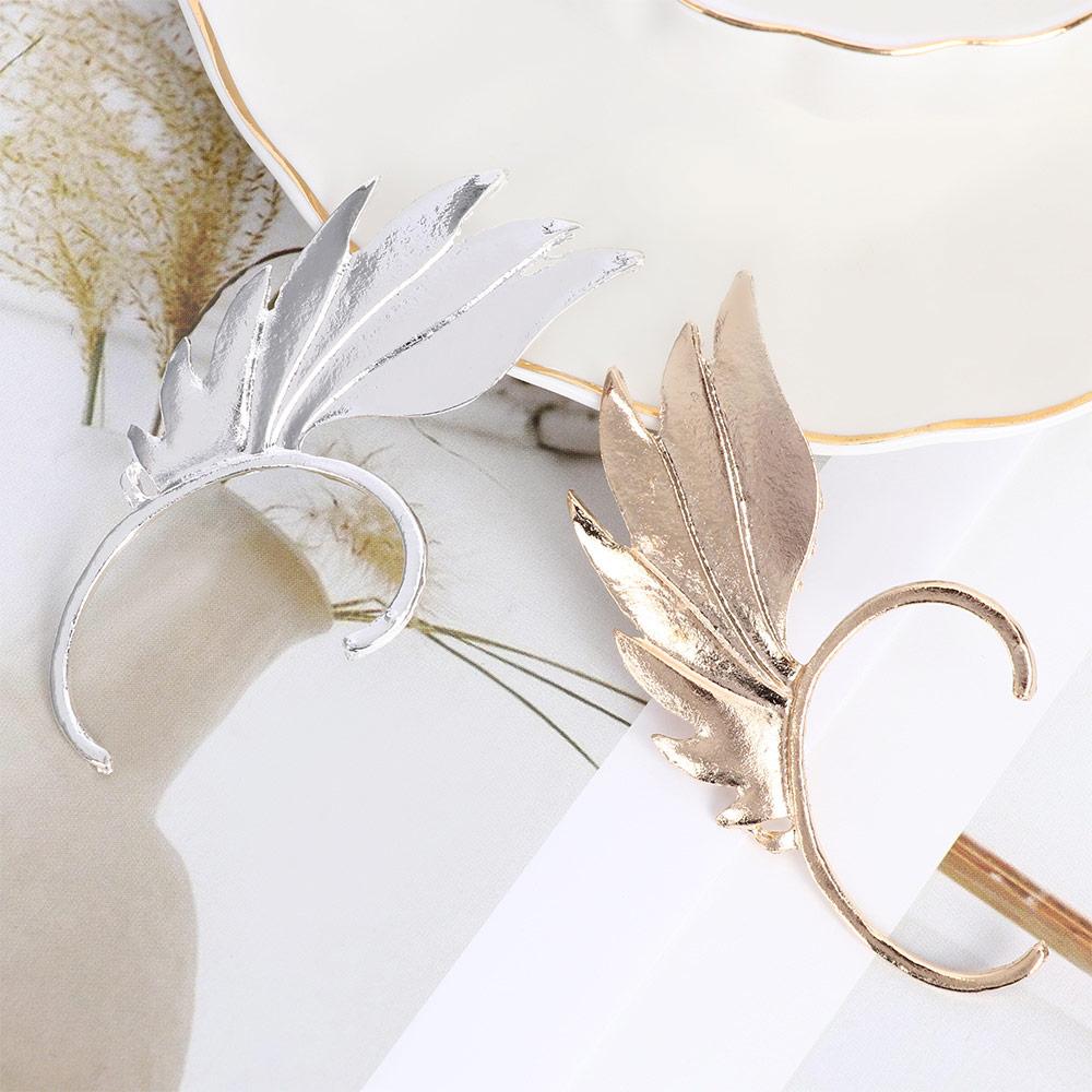 1PCS Gothic Punk Men Women Wing Shape Ear Cuff Clip Stud Earring Vintage Jewelry