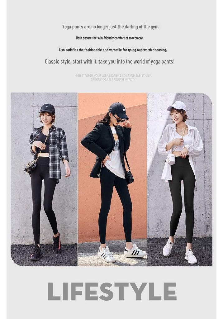 Peach Shaping High-Waist Yoga Leggings - Women's Elastic Hip-Lift Fitness Pants