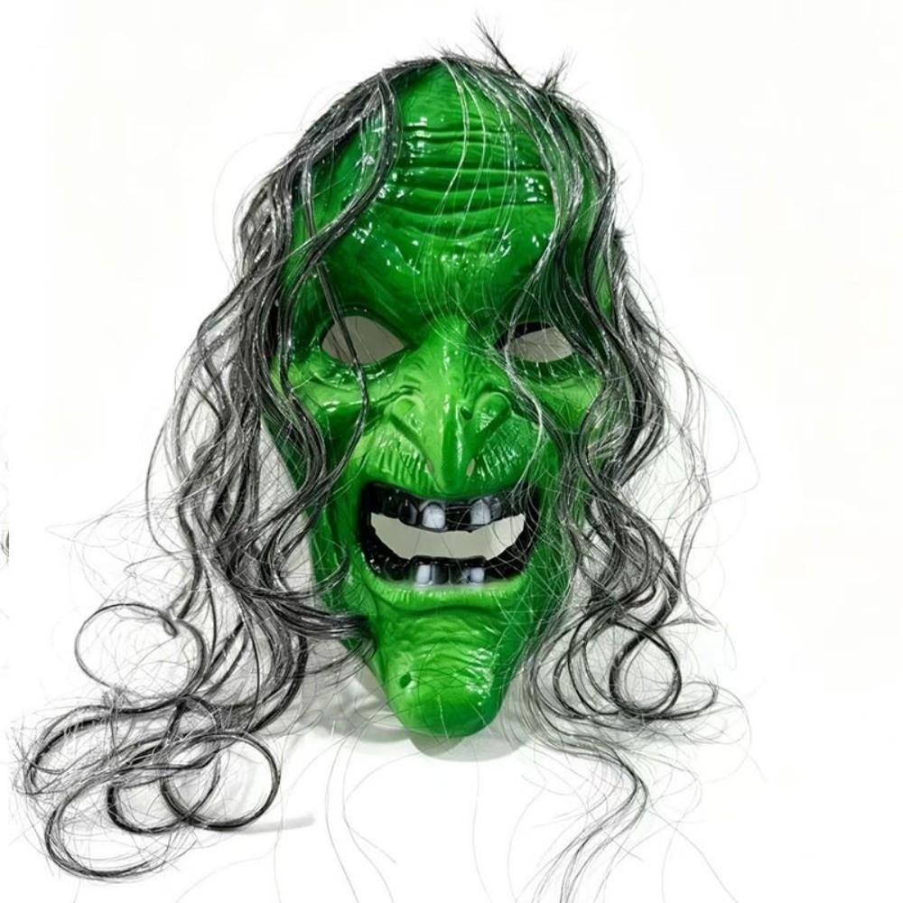 Creativity Scary Witch Mask Realistic Full Face Mask Novelty Halloween Witch Mask  Male Female