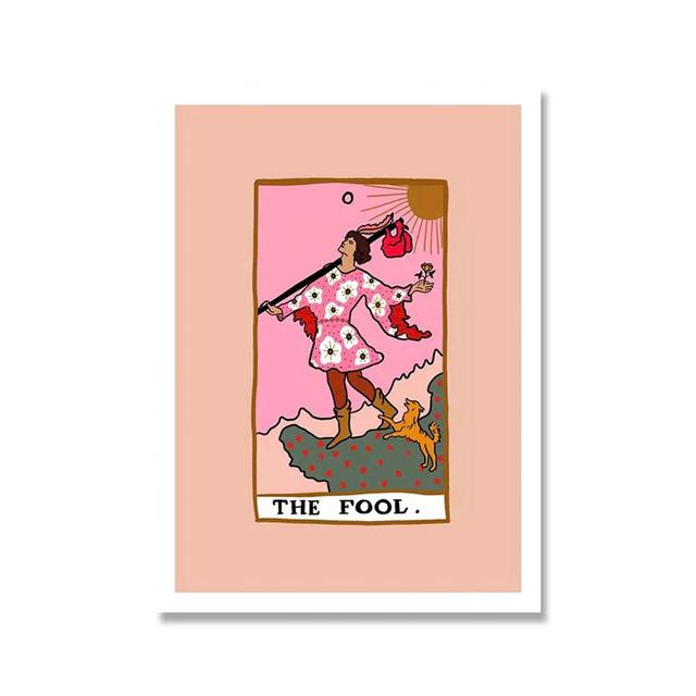 Nordic Abstract The Lovers Tarot Wall Art Pictures Canvas Painting Sun Empress Priestess Posters Prints Living Room Home Decor