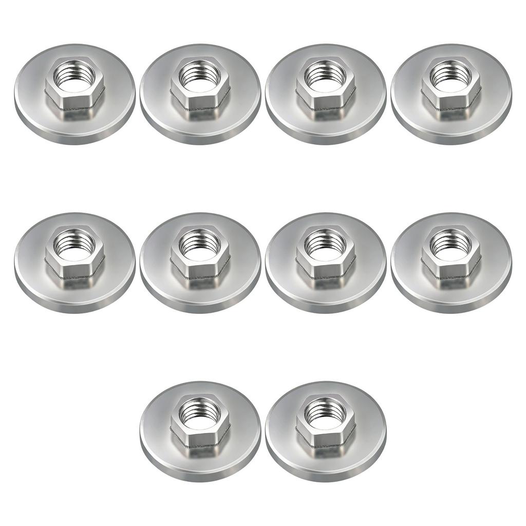 10Pieces Heavy Duty Universal Angled Grinder Backing Plates for 100mm Models Four Hole Hex Design Alloy Material Secure