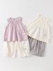Korean Style Baby Girl Sleeveless Vest & Cropped Pants Set - New Summer Fashion