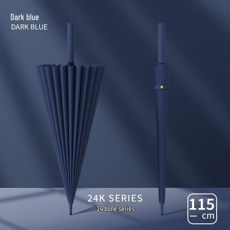 Extra Large Double Person 24-Rib Umbrella with Color-Matched Design and Long Handle