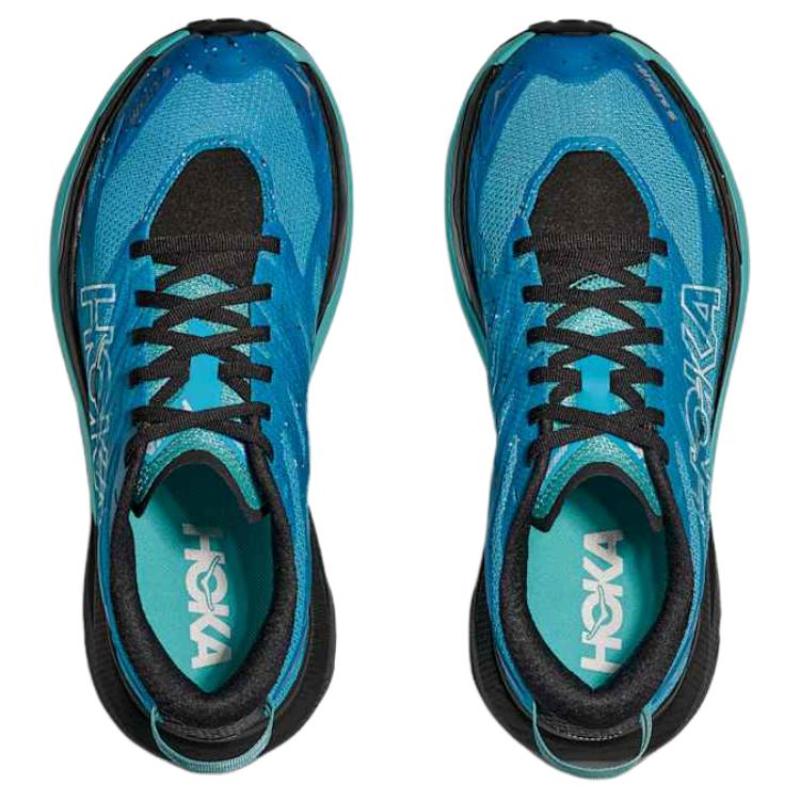 HOKA ONE ONE Mafate 5 Cushioning Reflective Running Shoes Women's Blue Sneakers 1168723-SWRD