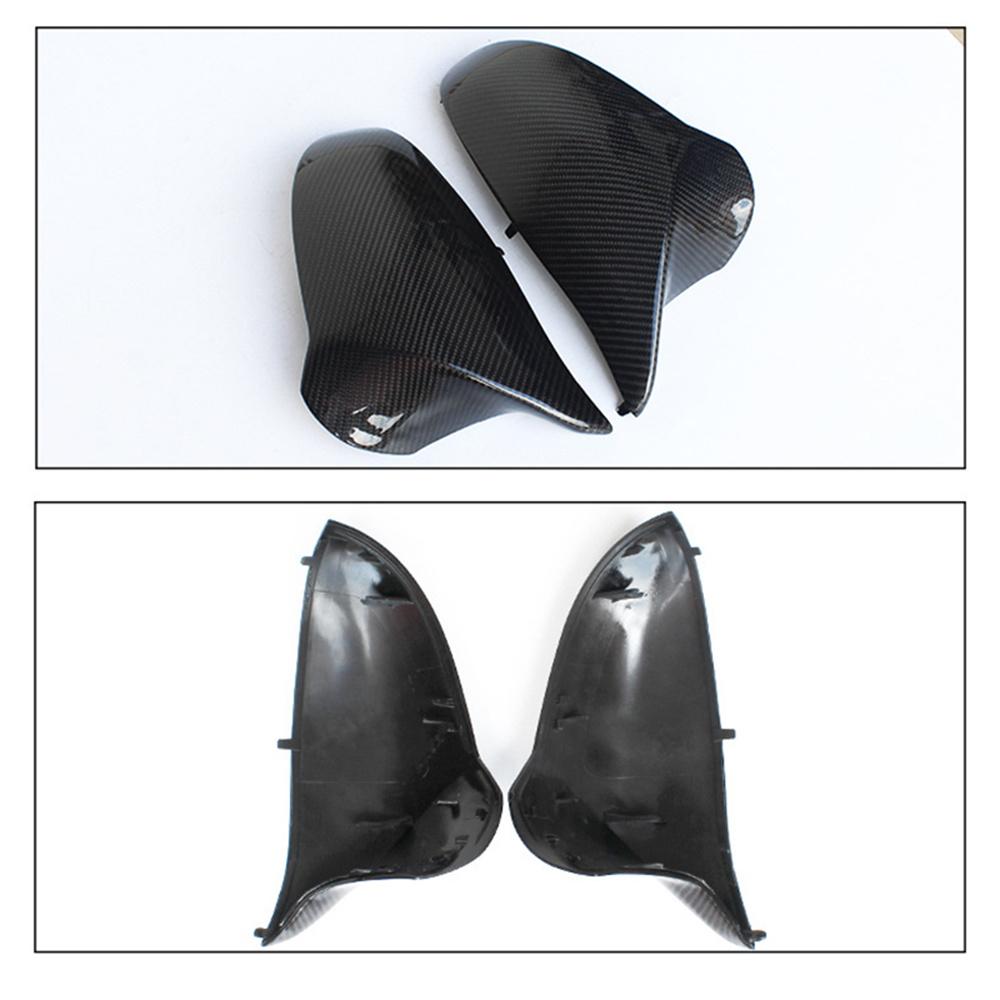 Pair Real Carbon Fiber Car Side Rear Mirror Cover Caps For BMW M3 F80 M4 F82 F83