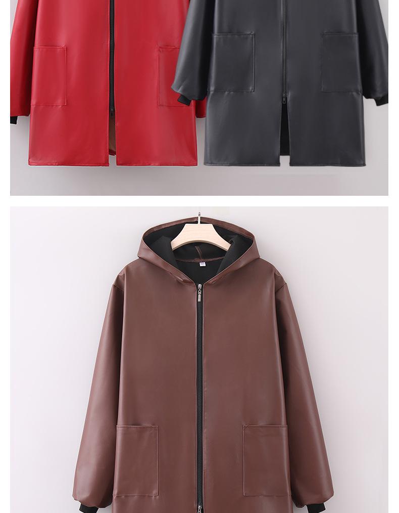 Plus Size PU Leather Waterproof Coveralls - Unisex Long Sleeve Apron for Catering and Workwear