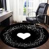 1PC Love Sparkle Office Round Area Rug,  Mat Suitable ForOffice, Under Office Chairs Bedroom Living Room Home Decor, Room Deco