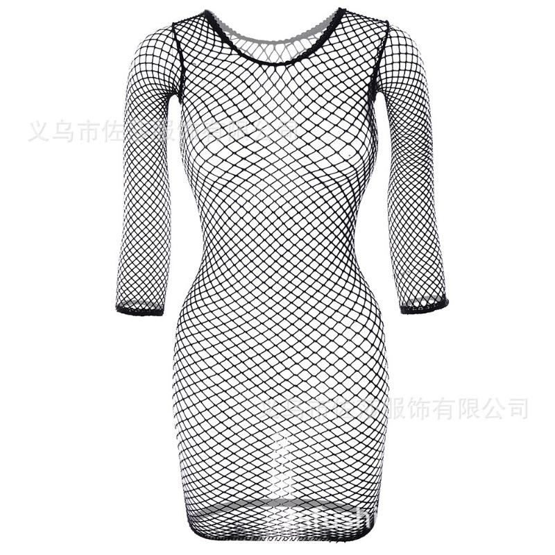 Sex underwear sexy fishing net perspective one-piece net socks suspender temptation hollow open one-piece stockings net
