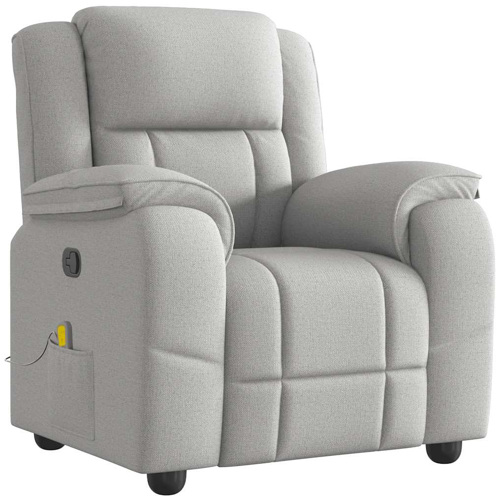 Massage Chair Cloud Gray Fabric