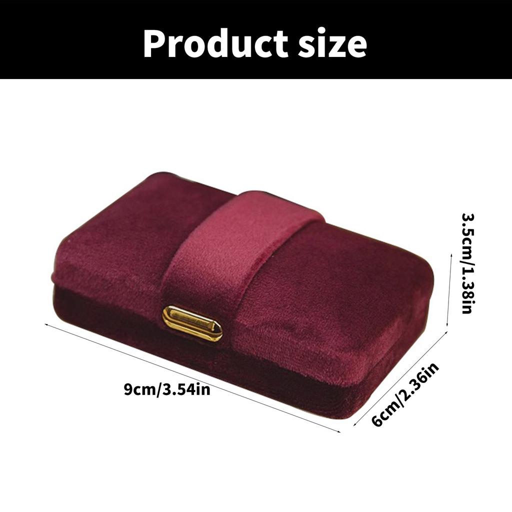 Velvet Ring Box For Jewelry Display And Storage Soft Interior Crafted Jewelry Rings Box With Multiple Compartments