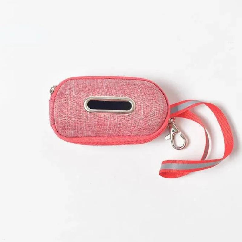 Portable Pet Dog Poop Bag Dispenser Pick-Up Bags Holder With Rope Cleaning Waste Garbage Bag Organizer