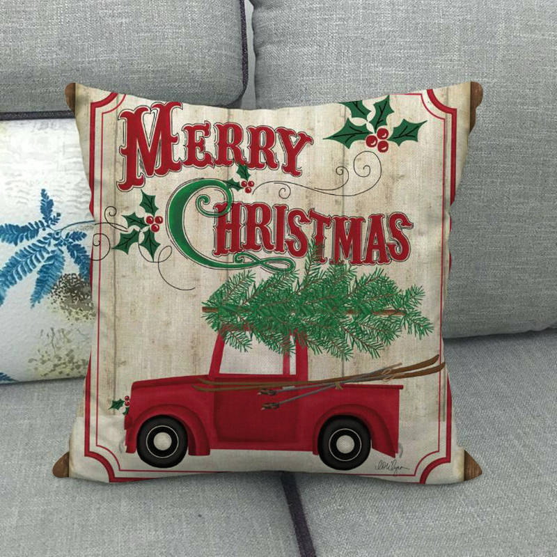 Nordic Retro Collection Digital Printing Short Plush Pillow Covers Decorative For Car Sofa Office Cushion Cover Home Goods