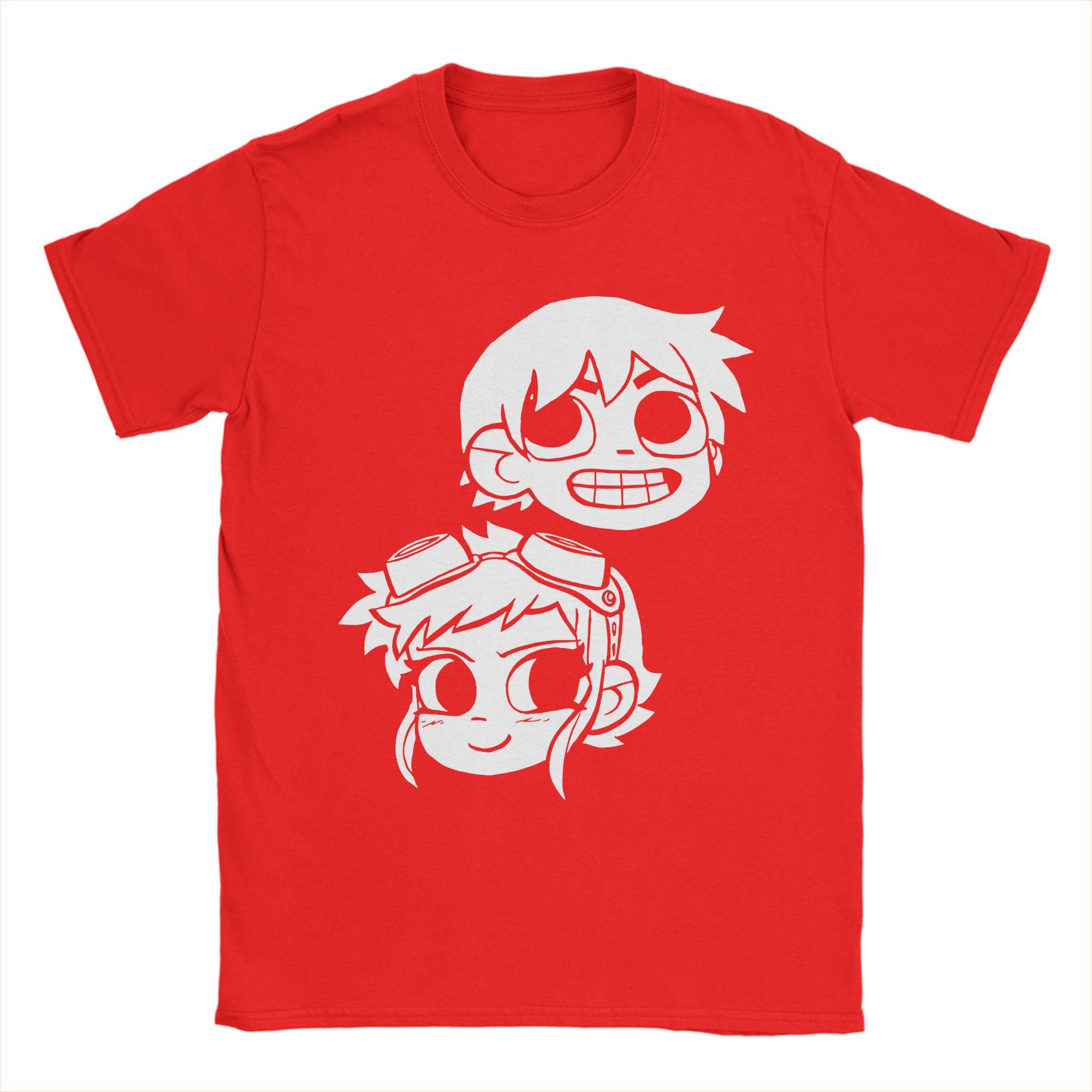 

Crazy 2Up Scott Pilgrim TShirts Men Round Neck Pure Cotton T Shirts Short Sleeve Tee Shirt Gift Idea Clothing S