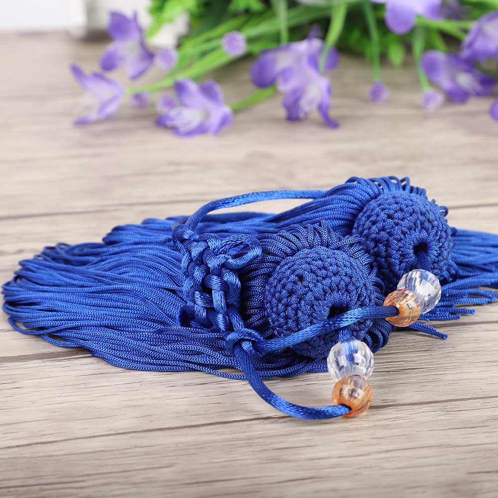 Chinese Martial Arts Kung Fu Taiji Sword Tassel Royalblue Short Sword Tassel