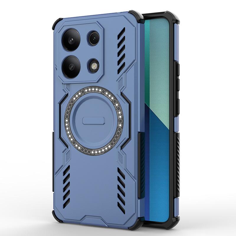 Xiaomi Redmi Note 13 4G MagSafe Case,Magnetic Drop-Proof Phone Case Cover for Xiaomi Redmi Note 13 4G Xiaomi Redmi Note 13 4G синий
