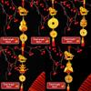 2026 Year Of The Horse Wall Hanging Car Ornament Chinese  Year Red Gold Pendant Lucky Decoration Housewarming Gifts