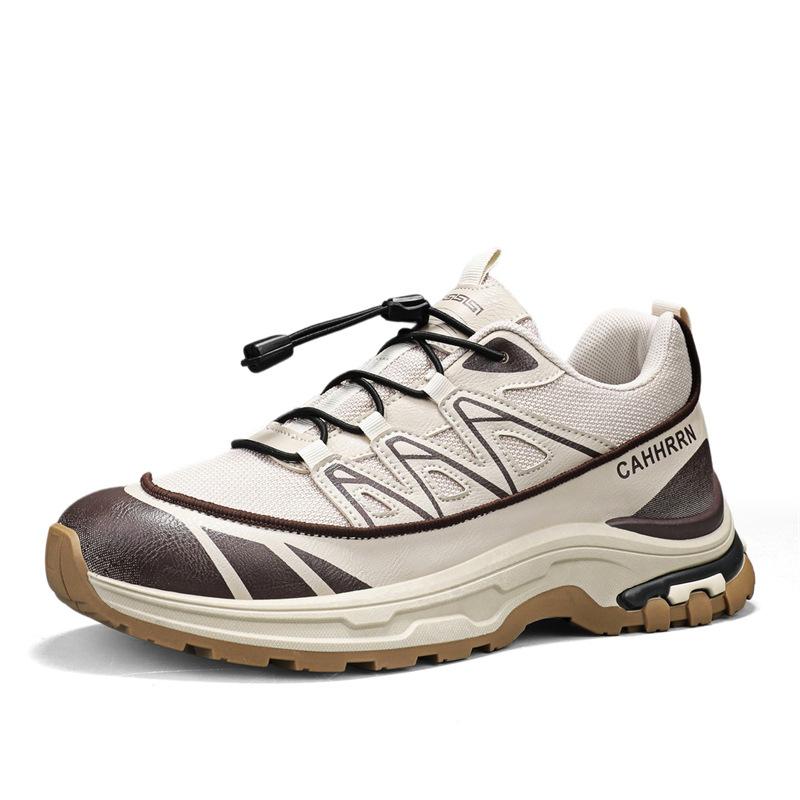 Outdoor Non-slip Wear-resistant Breathable Low-top Casual Hiking Shoes Spring and Autumn Elastic Buckle Sports Large Size Hiking Shoes