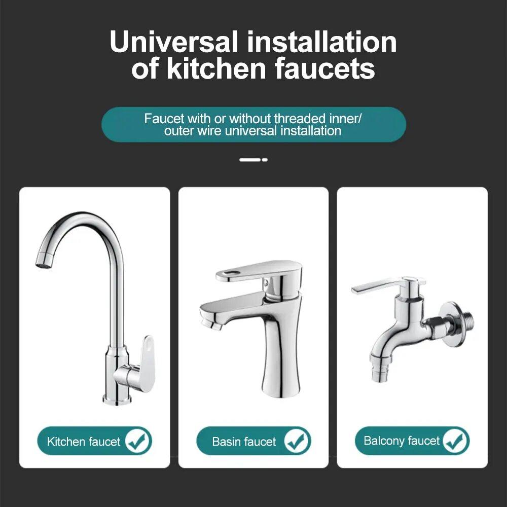 Duschkopf Küchenarmatur 360° drehbar Küchenspülbecken Hochdruckarmatur Sprühkopf Ersatz Küchenarmatur Verlängerungstaste