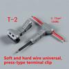 20PCS  Universal For 1 Pin 18AWG 0.75SQMM Non-stripped T Type Wire Cable Connector Joint Quick Splice Crimp Terminals Terminator