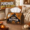 1pc Vintage Spooky Halloween Tissue Box, Ghost Figure Witch Hat Lantern High-Quality, Waterproof, Durable, Lightweight, Foldable Storage, Ideal for Li