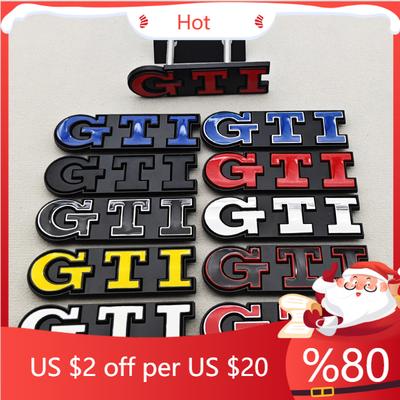 2026 New For VW VOLKSWAGEN 3D Metal Logo GTI Car Front Grille Badge Emblem For Volkswagen Polo Typ 9N3 6R AW Golf 4 5 6 8 MK3 MK