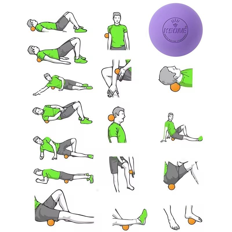 6,3CM Massage Lacrossebälle Faszienball Fitnessbälle Massage Tiefengewebe Fuß Rücken Schulter Füße Triggerpunkt Muskelentspannung