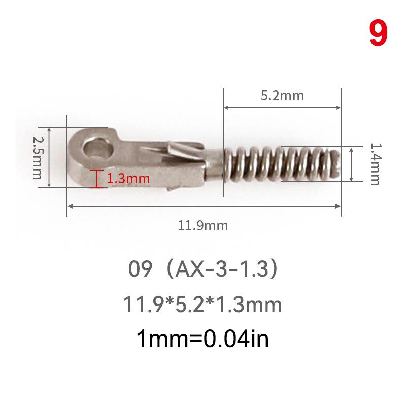 2Pcs Eyeglasses Spring Insert Glasses Repairing Flex Temples Optical Frame Broken Replacement Part Accessory Stainless Steel