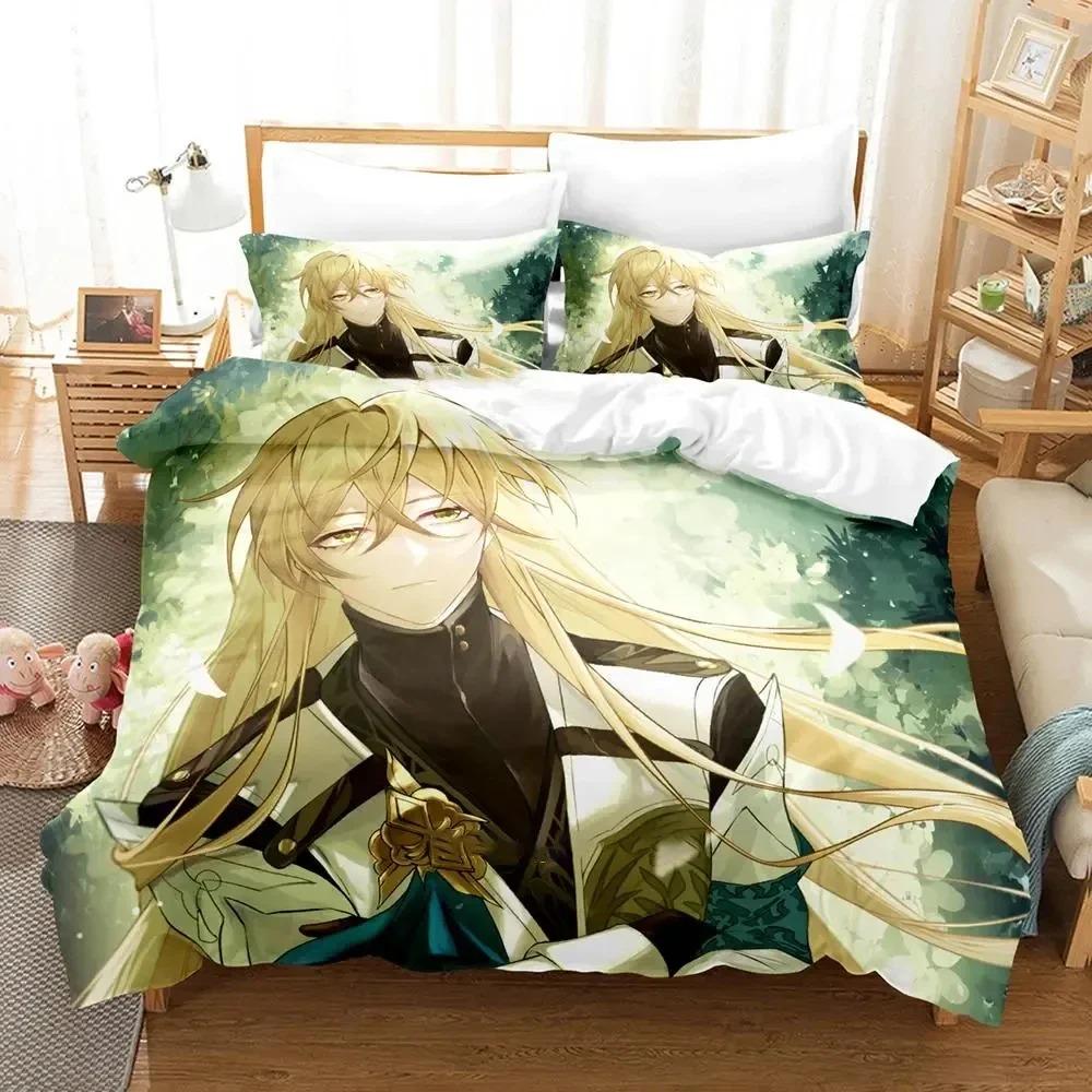 Comfortable Anime Print Duvet Cover Set With Duvet Cover And Pillowcases King Queen Twin Sizes For All Ages