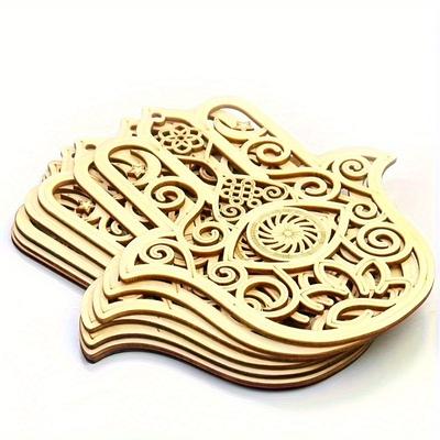 1 Stück Untersetzer aus Holz, Meditationsornament, Hitzebeständiger Untersetzer, Gemüse-Schüsseluntersetzer, Kreativer hohler Esstischuntersetzer für zu Hause, Wärmeisolieruntersetzer