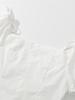 Retro Weißes Puffärmel Schnürung Cropped Top für Damen