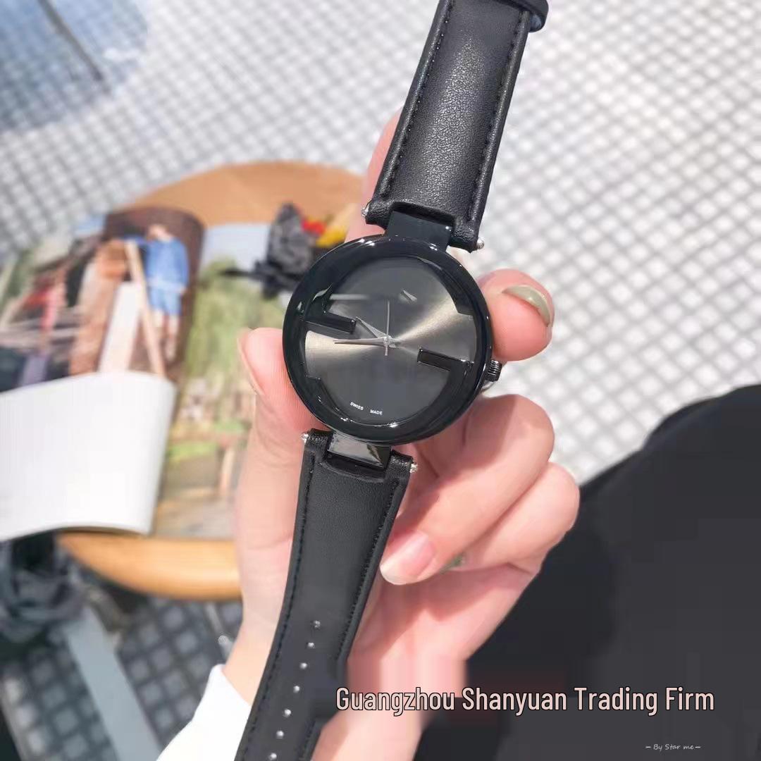 

WeChat Business Gujia Double G Series Women s Quartz Fashion Watch with Round Dial Standard Size чорний