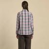 Bcbg One Pocket Linen Check Blouse B6m3b405