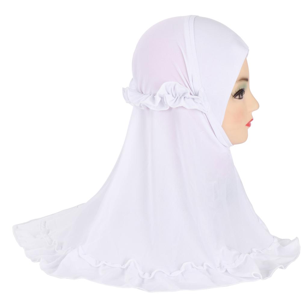 H361 Beautiful Fit 3-6 Years Old Girls Cute Hijab Head Scarf With Crinkles Baby Muslim Shawl Turban Caps